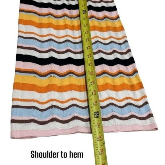 MaxMara Tenore Teouser Multicolor in Chevron Stripe Resort Travel Vacation XS - Picture 8 of 8